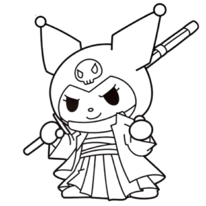 Kuromi Samurai, Cartoon, Hello_Kitty, Kuromi, normal, famous