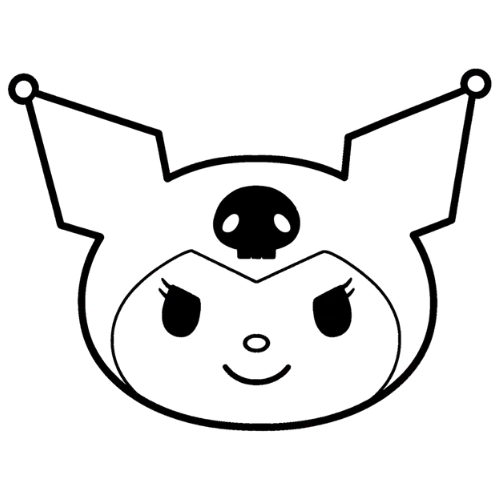 Kuromi Basic Smile, Cartoon, animal_face, easy, US, JP