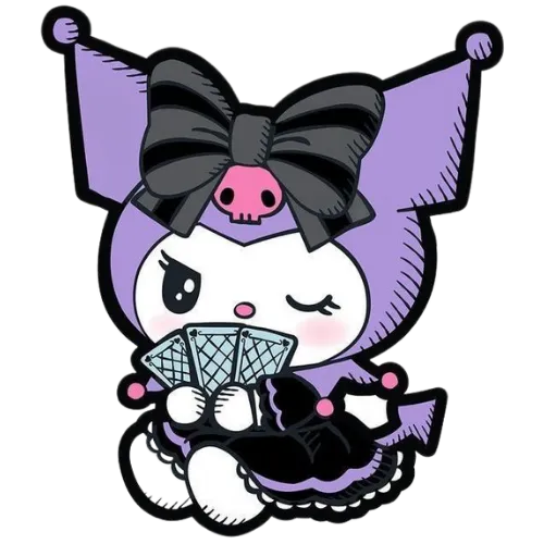 Kuromi Color Sit Pose, Cartoon, Sanrio, Kuromi, normal, famous
