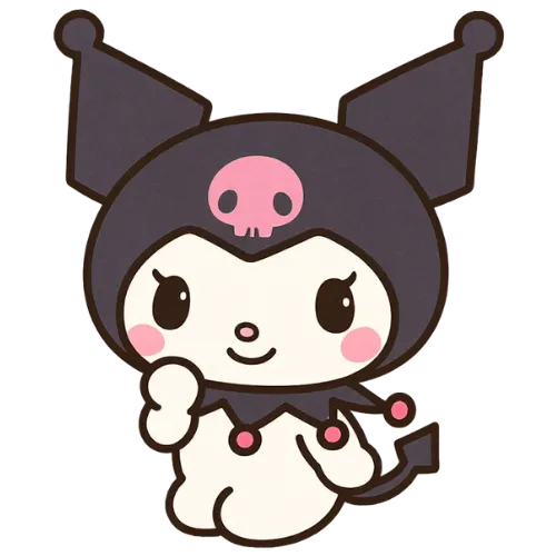 Kuromi Color Basic Stand, Cartoon, sanrio, kuromi, coloring_pages, color