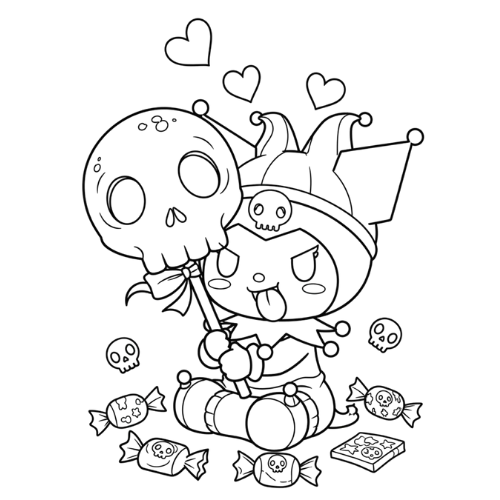 Kuromi Halloween, Cartoon, hello_kitty, easy, JP, CN