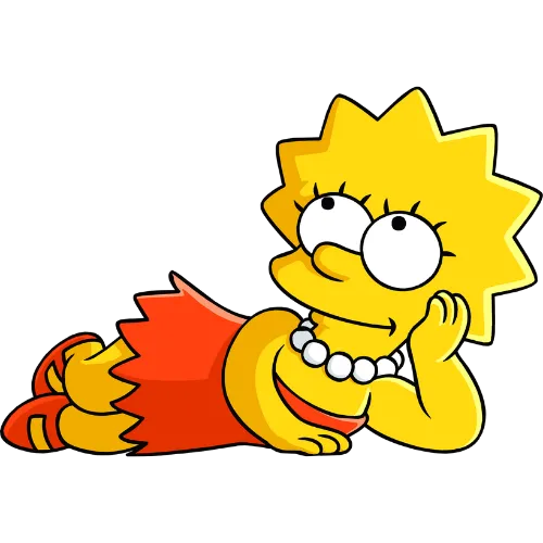 Lying Down, Cartoon, The_Simpsons, Lisa_Simpson, easy, famous