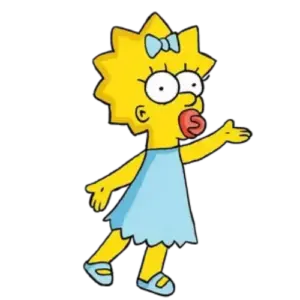 Light Blue Dress, Cartoon, The_Simpsons, Maggie_Simpson, easy, famous
