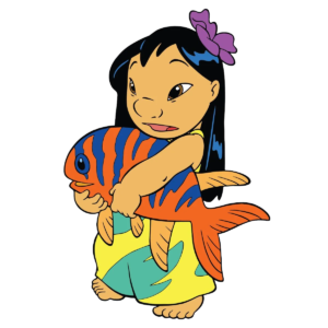 Lilo Waving, Cartoon, Lilo_&_Stitch, Lilo, easy, famous