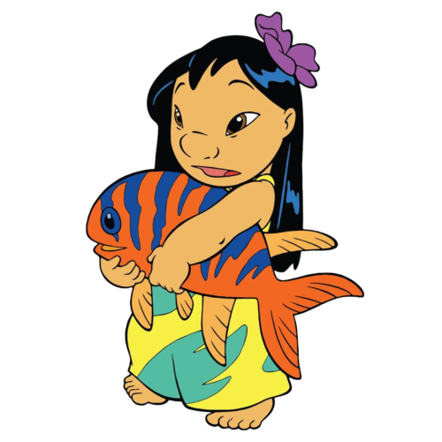Lilo Waving, Cartoon, Lilo_&_Stitch, Lilo, easy, famous