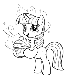 Little Pony Standing, Cartoon, My_Little_Pony, Twilight_Sparkle, easy, famous