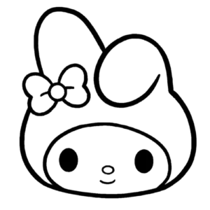 Melody Basic Face, Cartoon, My_Melody, easy, famous, JP