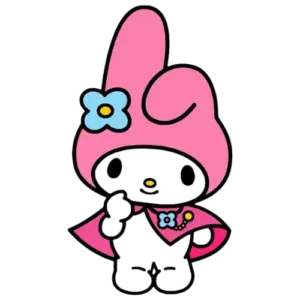 Melody Stand Pose, Cartoon, sanrio, my_melody, coloring_pages, colored