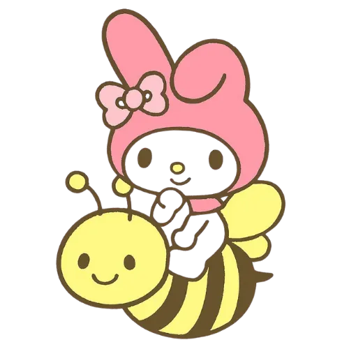 Melody Bee, Cartoon, sanrio, my_melody, coloring_pages, colored