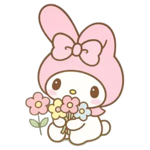 Melody Color Flower, Cartoon, Sanrio, My_Melody, easy, famous