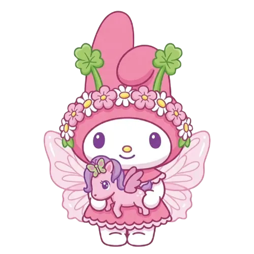 Melody Color Detail Elf, Cartoon, sanrio, my_melody, easy, famous