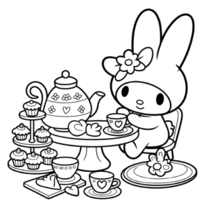Melody Party, Cartoon, unknown, My_Melody, easy, famous