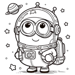 Minion Moon, Cartoon, minion, astronaut, easy, famous