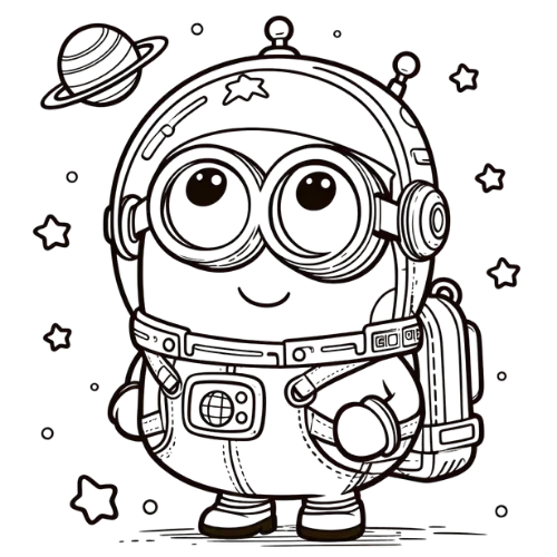 Minion Moon, Cartoon, minion, astronaut, easy, famous