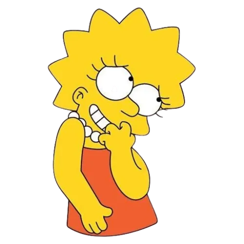 Nervous Biting Nails, Cartoon, The_Simpsons, Lisa_Simpson, easy, famous