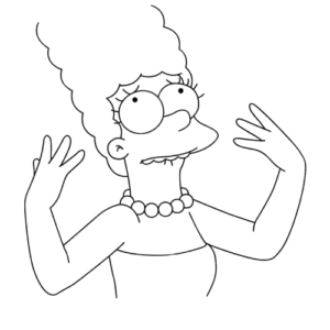Open Hands Gesture, Cartoon, The_Simpsons, Marge_Simpson, easy, famous
