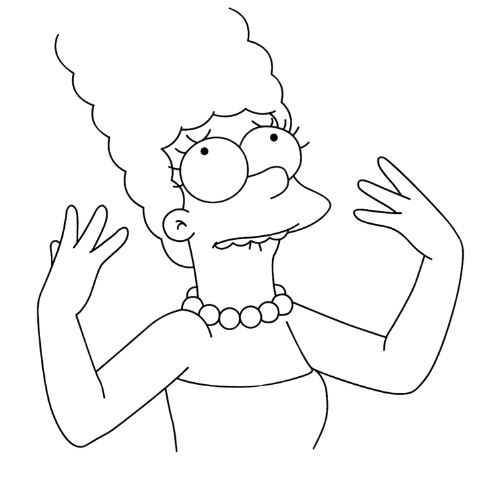 Open Hands Gesture, Cartoon, The_Simpsons, Marge_Simpson, easy, famous