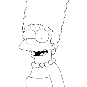 Open Mouth Smile, Cartoon, The_Simpsons, Lisa_Simpson, easy, famous