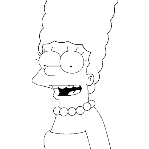Open Mouth Smile, Cartoon, The_Simpsons, Lisa_Simpson, easy, famous