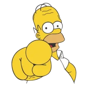 POINTING FINGER, Cartoon, The_Simpsons, Homer_Simpson, easy, famous