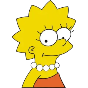 Profile Headshot, Cartoon, Lisa Simpson, Portrait, Head