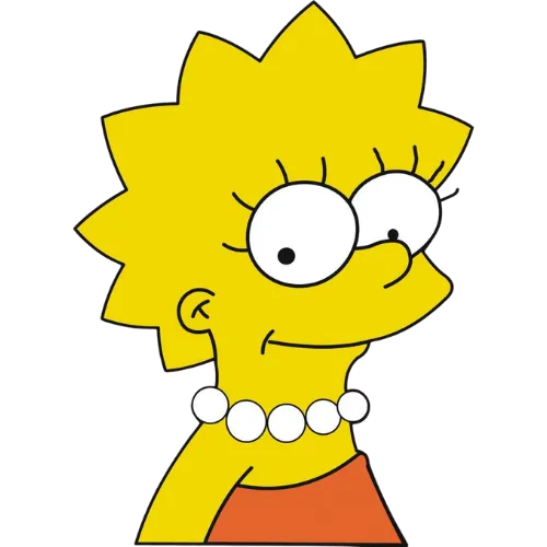 Profile Headshot, Cartoon, Lisa Simpson, Portrait, Head