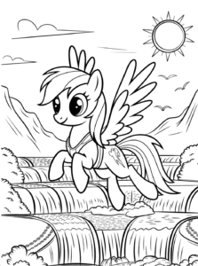 Pegasus Coloring, Cartoon, My_Little_Pony, unknown_pony, easy, famous