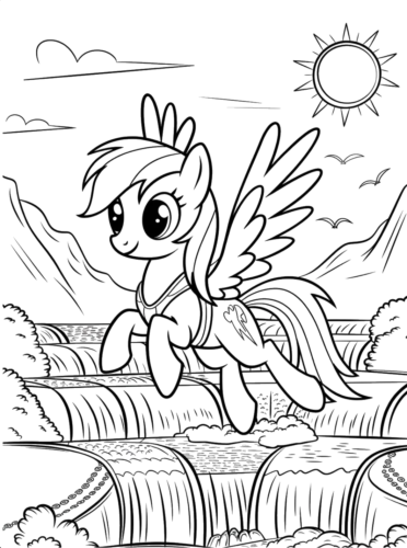 Pegasus Coloring, Cartoon, My_Little_Pony, unknown_pony, easy, famous