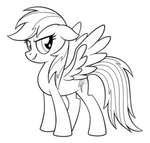 Pegasus Line Art, Cartoon, My_Little_Pony, Rainbow_Dash, normal, famous