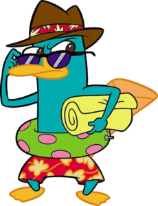 Perry With Gadget, Cartoon, Phineas_and_Ferb, Perry_the_Platypus, easy, famous