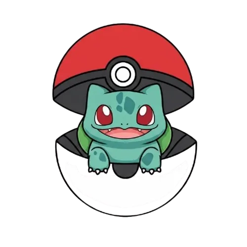 Pokeball Bulbasaur, Cartoon, Pokemon, Bulbasaur, easy, famous