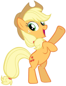 Pony Holding Stick, Cartoon, My_Little_Pony, Applejack, easy, famous