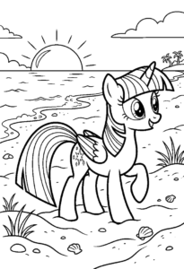 Pony Landscape Coloring, Cartoon, My_Little_Pony, Twilight_Sparkle, normal, famous