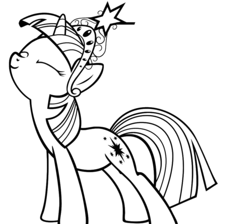 Pony With Long Mane Outline, Cartoon, my_little_pony, twilight_sparkle, normal, famous