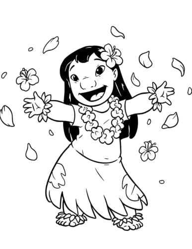 Princess Lilo, Cartoon, Lilo_and_Stitch, Lilo, easy, famous