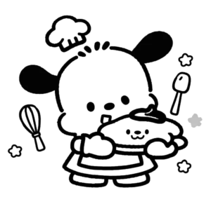 Puppy Eating Snack, Cartoon, unknown, easy, famous, JP