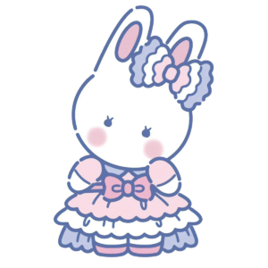 Purple Bunny Portrait, Cartoon, character, unknown_character, easy, JP