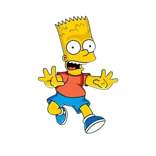 RUNNING POSE, Cartoon, The_Simpsons, Bart_Simpson, easy, famous