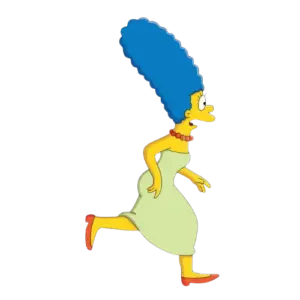 Running Pushing Motion, Cartoon, The_Simpsons, Marge_Simpson, easy, famous