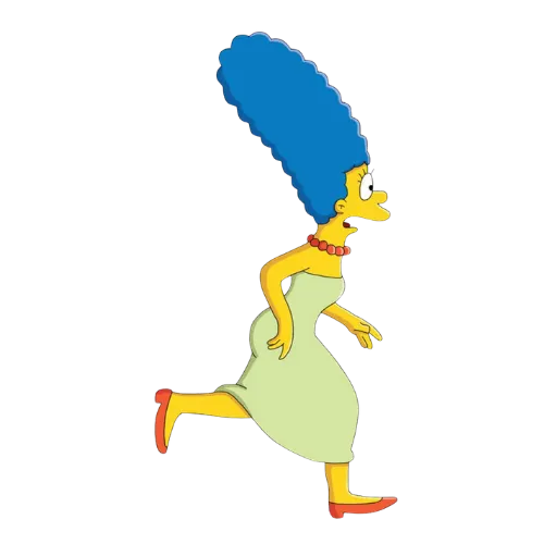 Running Pushing Motion, Cartoon, The_Simpsons, Marge_Simpson, easy, famous