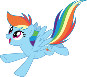 Rainbow Dash Running, Cartoon, My_Little_Pony, Rainbow_Dash, easy, famous