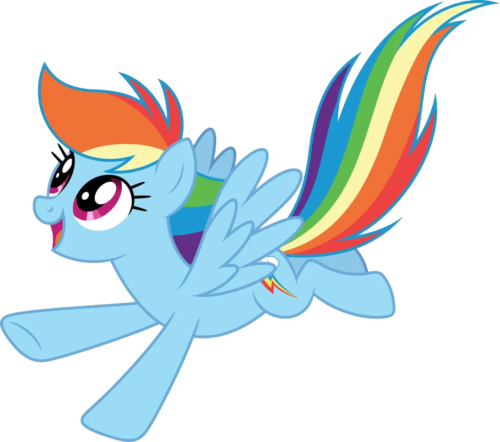 Rainbow Dash Running, Cartoon, My_Little_Pony, Rainbow_Dash, easy, famous