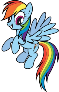 Rainbow Dash Waving, Cartoon, My_Little_Pony, Rainbow_Dash, easy, famous