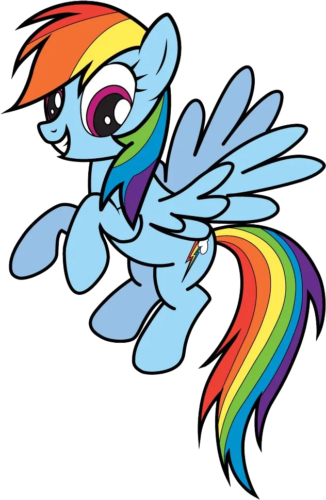 Rainbow Dash Waving, Cartoon, My_Little_Pony, Rainbow_Dash, easy, famous