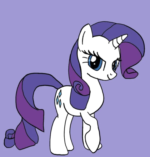 Rarity Standing, Cartoon, My_Little_Pony, Rarity, easy, famous
