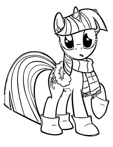 Royal Pony Coloring, Cartoon, My_Little_Pony, Twilight_Sparkle, easy, famous