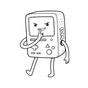 Secret Silent Bmo, Cartoon, Adventure_Time, BMO, easy, famous