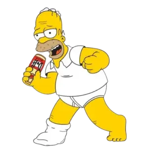 SING WHITE SHIRT, Cartoon, The_Simpsons, Homer_Simpson, easy, famous