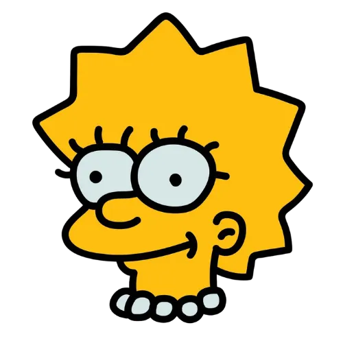 Smiling Face Portrait, Cartoon, The_Simpsons, Lisa_Simpson, easy, famous