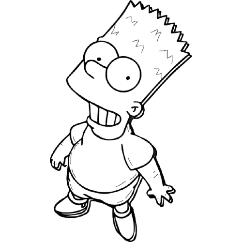 SMILING POSE, Cartoon, The_Simpsons, Bart_Simpson, easy, famous